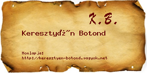 Keresztyén Botond névjegykártya